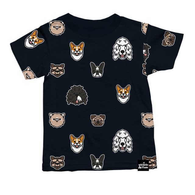 Whistle & Flute Kawaii Dogs Allover Print T-Shirts