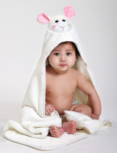 Zoocchini Baby towel - Lamb